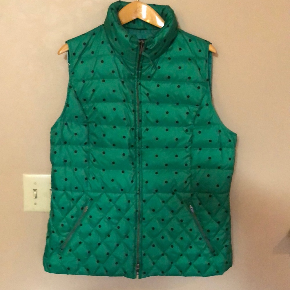 Fun polka dot Talbots vest size large. Like new.